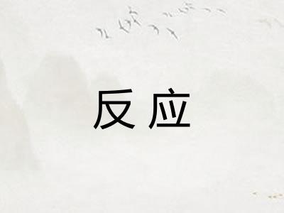 反应 反应