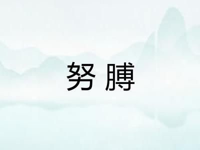 努膊