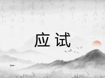 应试 应试