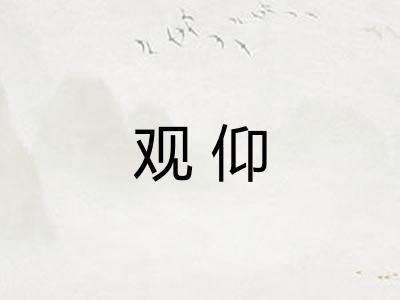 观仰 观仰