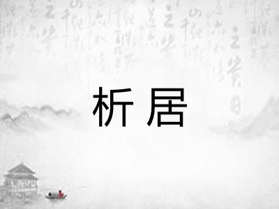 析居