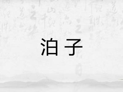 泊子
