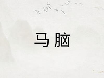 马脑 马脑