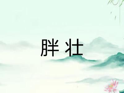 胖壮 胖壮
