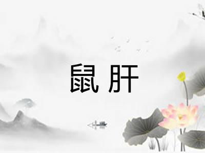 鼠肝 鼠肝