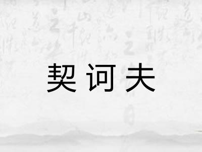 契诃夫 契诃夫