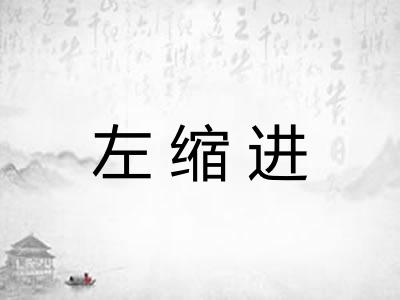 左缩进