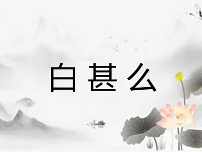 白甚么
