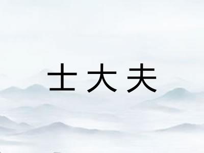 士大夫 士大夫