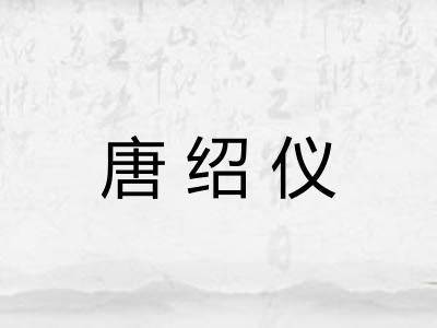 唐绍仪