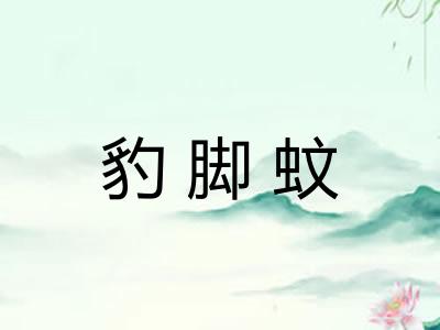 豹脚蚊