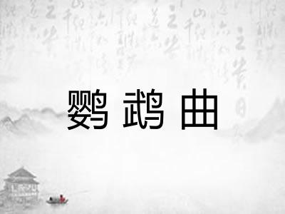 鹦鹉曲 鹦鹉曲