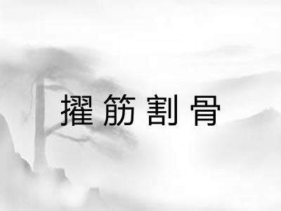 擢筋割骨 擢筋割骨