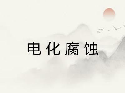 电化腐蚀 电化腐蚀