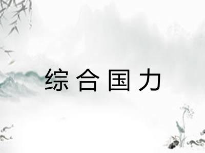综合国力