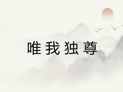唯我独尊