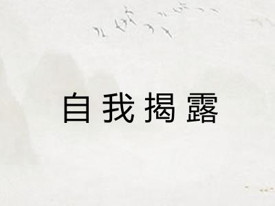 自我揭露