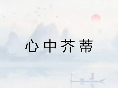心中芥蒂