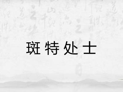 斑特处士