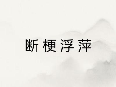 断梗浮萍