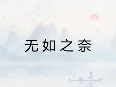 无如之奈