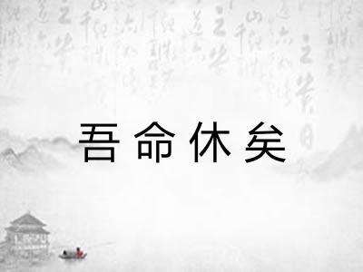 吾命休矣
