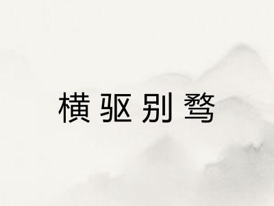 横驱别骛