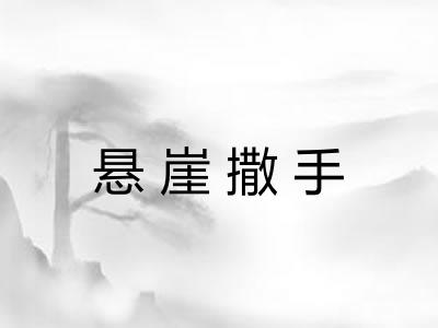 悬崖撒手
