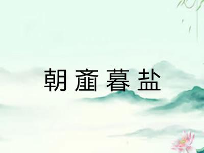 朝齑暮盐
