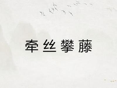 牵丝攀藤
