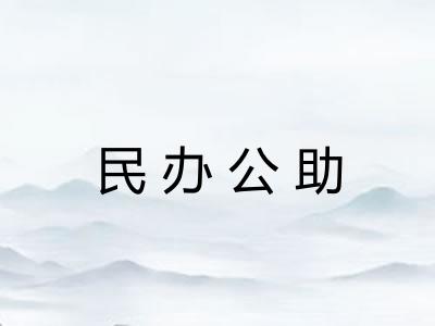 民办公助