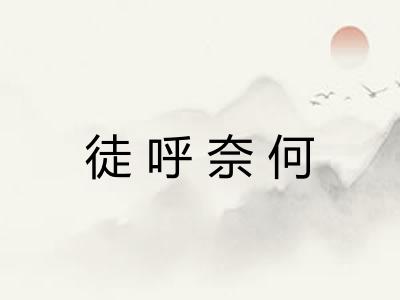 徒呼奈何