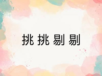 挑挑剔剔
