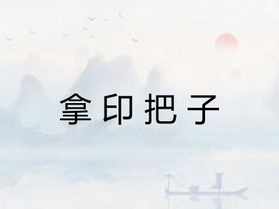 拿印把子